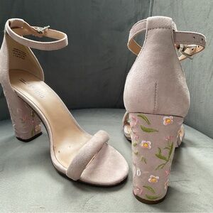 Elegant Floral Embroidered Heels